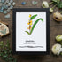 August Birth Flower Gladiolus Sea Glass Framed Art - Black - 8" X 6" - image 10