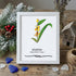 August Birth Flower Gladiolus Sea Glass Framed Art - White - 8" X 6" - image 11