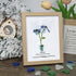 September Birth Flower Aster Sea Glass Framed Art - Oak - 8" X 6" - image 8