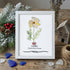 October Birth Flower Cosmo Sea Glass Framed Art - White - 8" X 6" - image 11