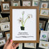 December Birth Flower Paperwhites Sea Glass Framed Art - Walnut Brown - 8" X 6" - image 9
