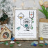 "Future of Dreams" Hourglass With Bird Sea Glass Framed Art - Retro White - 8" X 6" - image 15