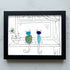 Two Cats Window Watchers Sea Glass Framed Art - Black - 6" X 8" - image 13
