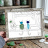 Two Cats Window Watchers Sea Glass Framed Art - Retro White - 6" X 8" - image 15
