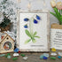 Elegant Blue Campanula Barbata Sea Glass Framed Art - Retro White - 8" X 6" - image 13