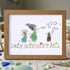 Chasing Bubbles Family Sea Glass Framed Art - Walnut Brown - 6" X 8" - image 11