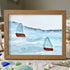 Sea Breeze Sailboats Sea Glass Framed Art - Walnut Brown - 6" X 8" - image 11