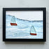 Sea Breeze Sailboats Sea Glass Framed Art - Black - 6" X 8" - image 12