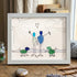 Beach Couple & Loyal Dogs Sea Glass Framed Art - White - 6" X 8" - image 15