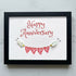 Birds & Heart Bunting Happy Anniversary Sea Glass Framed Art - Black - 6" X 8" - image 13
