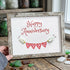 Birds & Heart Bunting Happy Anniversary Sea Glass Framed Art - Retro White - 6" X 8" - image 15