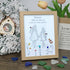 Coastal Sisterhood Quote Flower Sea Glass Framed Art - Oak - 8" X 6" - image 9