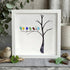 Birds Perched On A Branch Sea Glass Framed Art - White - 8" X 8" - image 12
