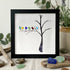Birds Perched On A Branch Sea Glass Framed Art - Black - 8" X 8" - image 11