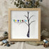 Birds Perched On A Branch Sea Glass Framed Art - Oak - 8" X 8" - image 10