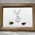 Festive Cute Bunny & Carrots Sea Glass Framed Art - image 5
