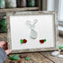 Festive Cute Bunny & Carrots Sea Glass Framed Art - Retro White - 6" X 8" - image 11