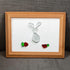 Festive Cute Bunny & Carrots Sea Glass Framed Art - image 4