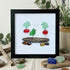 Enchanting Bird & Wild Mushroom Sea Glass Framed Art - Black - 8" X 8" - image 11