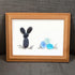 Coastal Spring Bunny & Eggs Sea Glass Framed Art - image 0