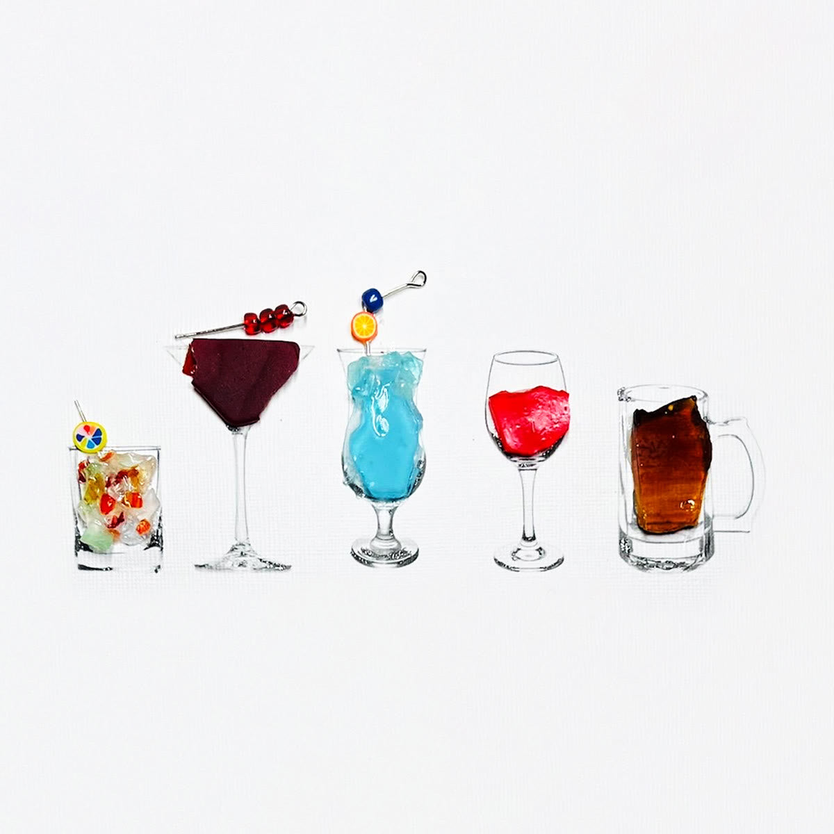 Coastal Cocktails Bar Decor Sea Glass Framed Art - image 6