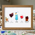 Coastal Cocktails Bar Decor Sea Glass Framed Art - Walnut Brown - 6" X 8" - image 8