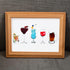 Coastal Cocktails Bar Decor Sea Glass Framed Art - image 0