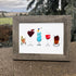 Coastal Cocktails Bar Decor Sea Glass Framed Art - image 3