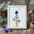 Singing Blue Bird & Joyful Birdhouse Sea Glass Framed Art - White - 8" X 6" - image 12