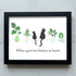 Long-Distance Bestie Cat & Plant Sea Glass Framed Art - Black - 6" X 8" - image 13
