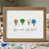 "You Make Life Sweet" Ice Cream Sea Glass Framed Art - Walnut Brown - 6" X 8" - image 10
