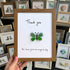 Green Butterfly Thank You Quote Sea Glass Framed Art - Walnut Brown - 8" X 6" - image 10