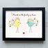 "Friends are the family we choose" Bird Friends Sea Glass Framed Art - Black - 6" X 8" - image 14