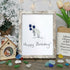 Happy Birthday Bouquet & Bird Sea Glass Framed Art - Retro White - 8" X 6" - image 13