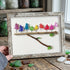 Rainbow Bird Family Chorus Sea Glass Framed Art - Retro White - 6" X 8" - image 16
