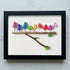 Rainbow Bird Family Chorus Sea Glass Framed Art - Black - 6" X 8" - image 14