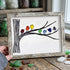 Rainbow Bird Gathering Family Sea Glass Framed Art - Retro White - 6" X 8" - image 16