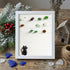 Playful Cat And Birds Sea Glass Framed Art For Pet Lovers - White - 8" X 6" - image 12