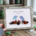 Love Birds Personalized Couple Name Sea Glass Framed Art - Retro White - 6" X 8" - image 15