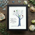 Family Tree Sea Glass Framed Art - Black - 8" X 6" - image 12