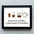 Cherished Friendship & Warm Coffee Sea Glass Framed Art - Black - 6" X 8" - image 15