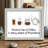 Cherished Friendship & Warm Coffee Sea Glass Framed Art - White - 6" X 8" - image 16