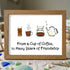 Cherished Friendship & Warm Coffee Sea Glass Framed Art - Walnut Brown - 6" X 8" - image 14