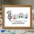 Music & Bird "Sing Anyway" Sea Glass Framed Art - Walnut Brown - 6" X 8" - image 14
