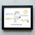 Summer Beach Crazy Sea Glass Lady Framed Art - Black - 6" X 8" - image 15