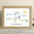 Summer Beach Crazy Sea Glass Lady Framed Art - Oak - 6" X 8" - image 13
