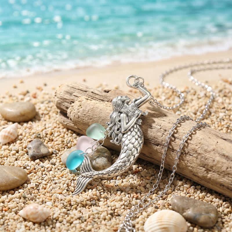 Dreamy Mermaid's Tears Multi-Tone Sea Glass Necklace - image 5
