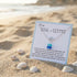Coastal Adventure Nautical Helm Blue Sea Glass Necklace - image 2