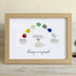 "Always in my heart" Rainbow Dog Memorial Sea Glass Framed Art - Oak - 6" X 8" - image 13