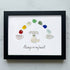 "Always in my heart" Rainbow Dog Memorial Sea Glass Framed Art - Black - 6" X 8" - image 15